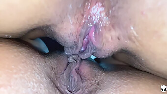 Lesbian Squirting Orgasms During Intense Scissoring Session