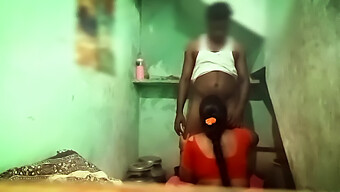 Indian Aunty Engages In Sexual Acts With Younger Man In Bathroom