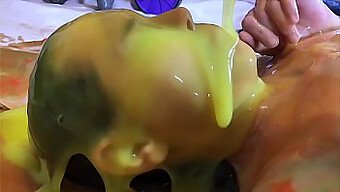 Fitness Enthusiast Gets Slimed During Workout - A Steamy Encounter