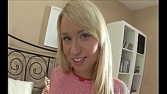 Russian Teen With Blonde Hair Enjoys Anal Pleasure Using Sex Toys