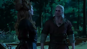 Geralt dan Anna Henrietta dalam pertemuan yang penuh gairah yang diilhamkan oleh The Witcher 3