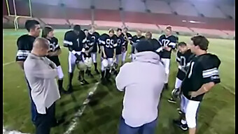 A Cheerleader Gets Gang Banged By A Full Football Team