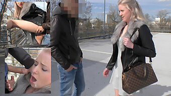 German Hottie Gets Caught Having Sex In A Public Parking Lot