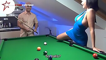 Amateur Couple Indulges In Pool Table Passion